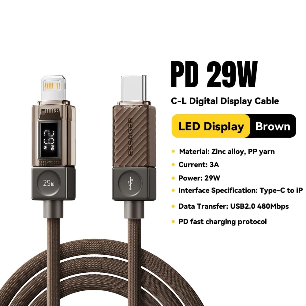 Cavo da USB-C a Lightning con Display Digitale