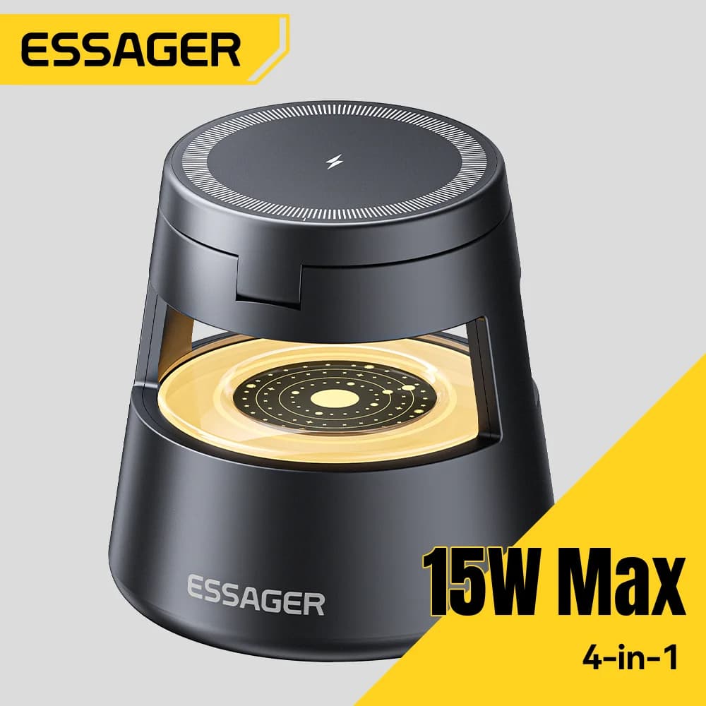 Stazione di Ricarica Wireless Magnetica 4-in-1 da 15W